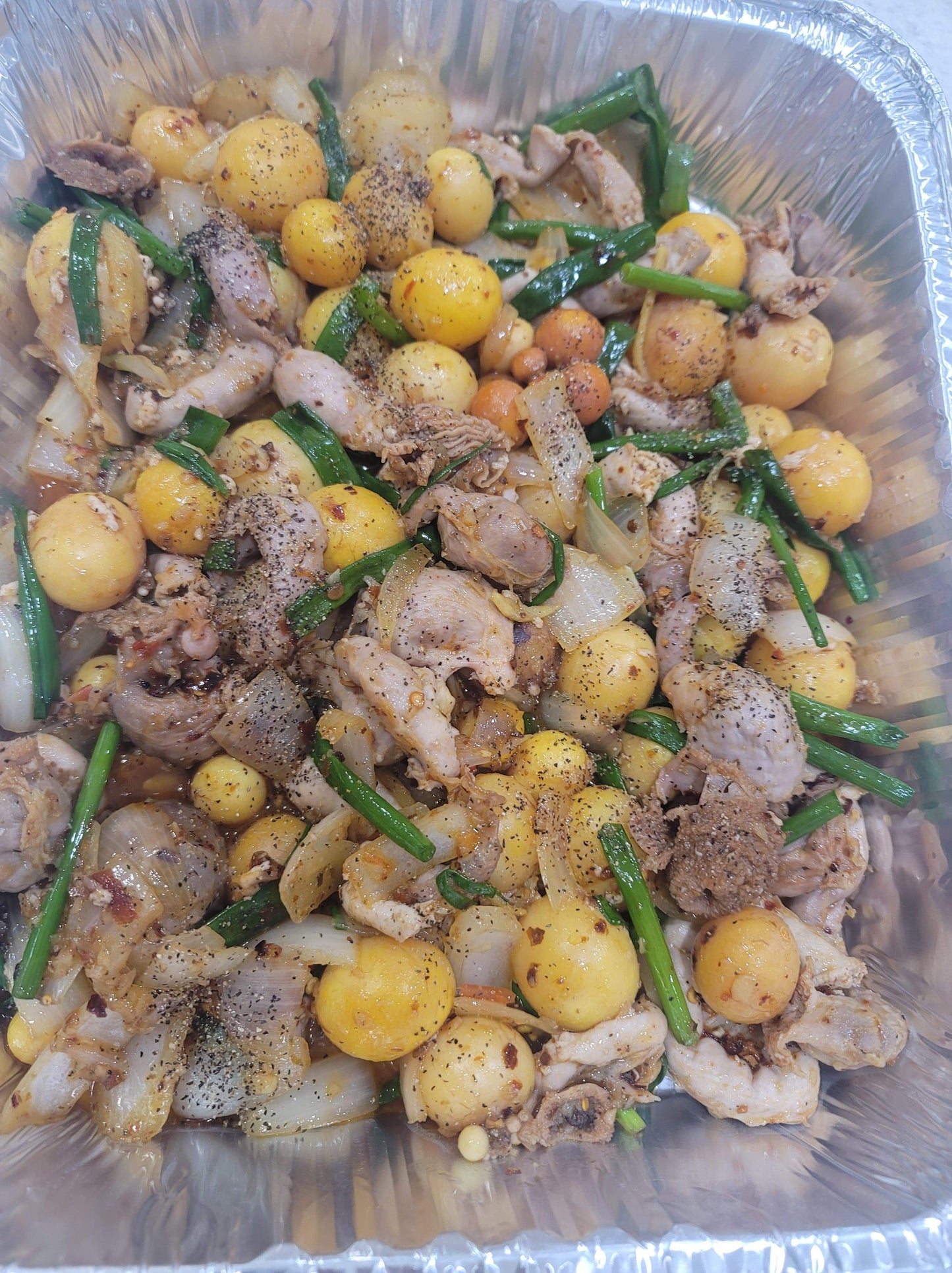 Young Chicken Eggs and Innards - Long Ga Trung Non - Lòng Gà Trứng Non