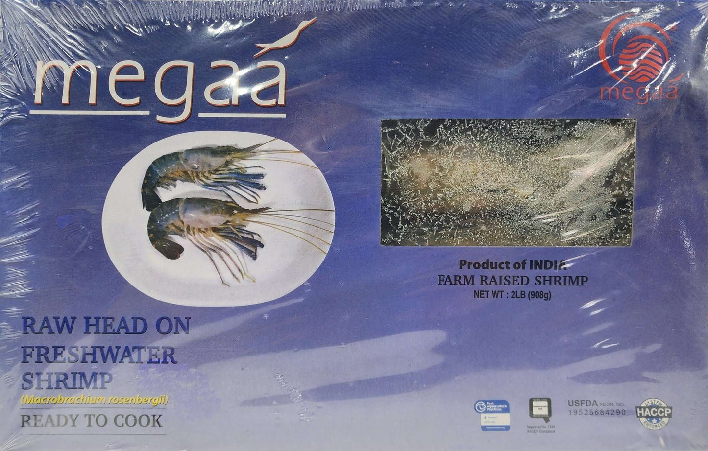 Fresh Water Prawns 2/4 2lb Box - Tom Cang - Tôm Càng Xanh