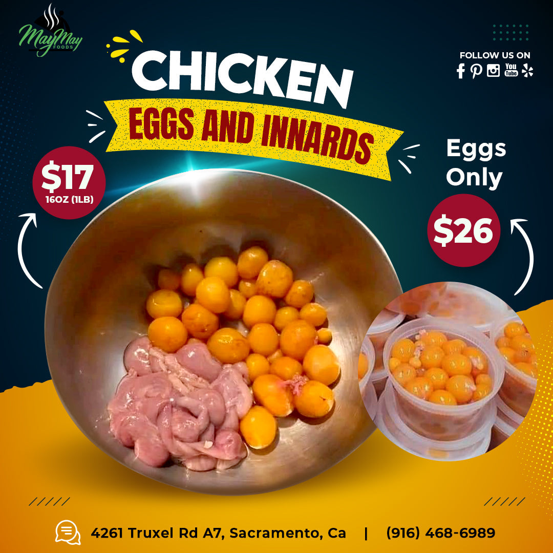 Young Chicken Eggs and Innards - Long Ga Trung Non - Lòng Gà Trứng Non