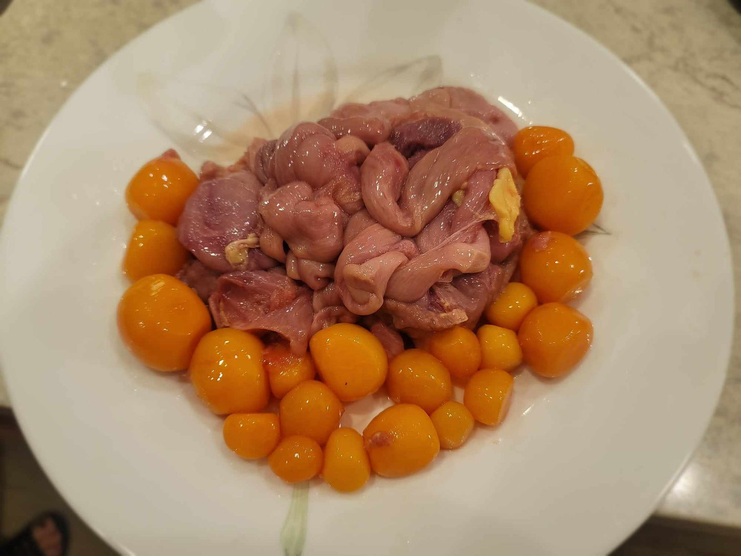 Young Chicken Eggs and Innards - Long Ga Trung Non - Lòng Gà Trứng Non